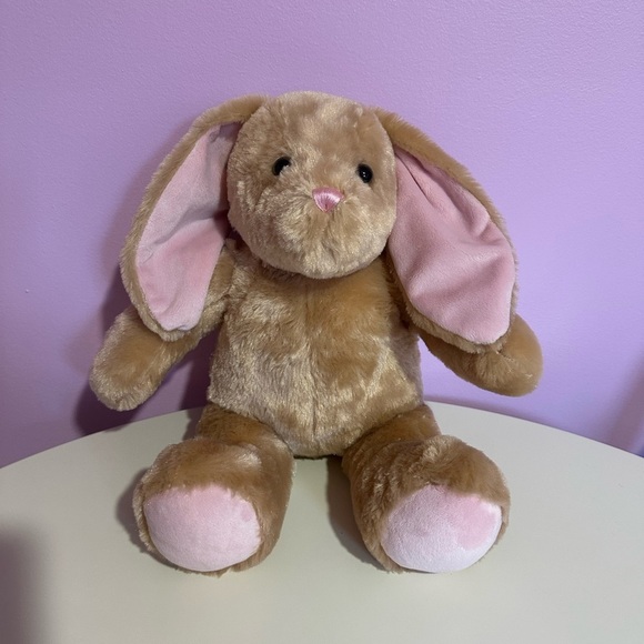 Build a bear Brown and Pink Plush Bunny Toy - Picture 1 of 6